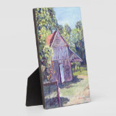 Alte Florida Barn Rustikale Acrylmalerei Fotoplatte (Seite)