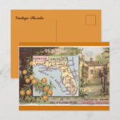 Alte Florida-Karte Postkarte (Vorne/Hinten)