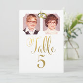 Alte Fotos Hochzeit Tischnummer Cards (Stehend Vorderseite)