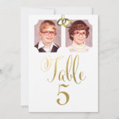Alte Fotos Hochzeit Tischnummer Cards (Rückseite)