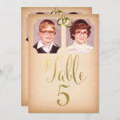Alte Fotos Hochzeit Tischnummer Cards (Vorne/Hinten)