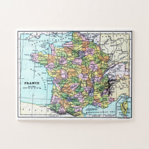 Alte Frankreichkarte Puzzle