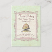 Alte französische Bäckerei Vintag Visitenkarte (Rückseite)