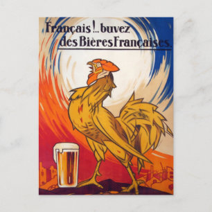 Alte französische Bierwerbepostkarte Postkarte