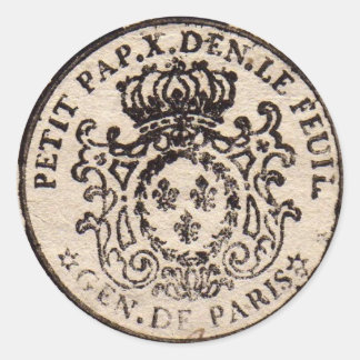 Alte französische Briefmarke Runder Aufkleber