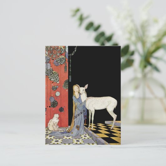 Alte französische Märchen: Bonne-Biche Postkarte (Stehend Vorderseite)