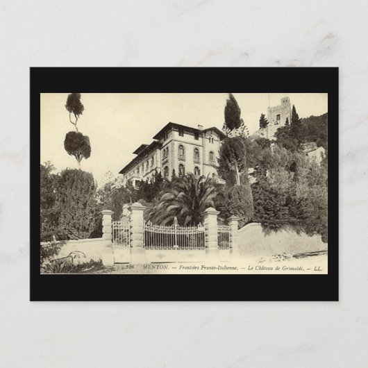 Alte französische Postkarte - Menton (Vorderseite)