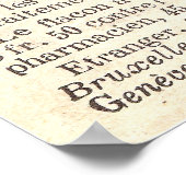 Alte französische Werbung: Pille zur Brustvergröße Poster (Ecke)