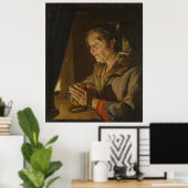 "Alte Frau beten" Poster (Heimbüro)