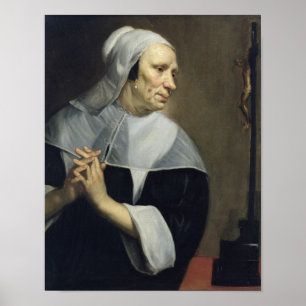 Alte Frau beten Poster