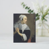 Alte Frau beten Postkarte (Stehend Vorderseite)