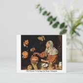 Alte Frau Brateier von Diego Velazquez Postkarte (Stehend Vorderseite)
