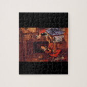 Alte Frau, die Fish'_ Holländer-Meister verkauft Puzzle (Vertikal)