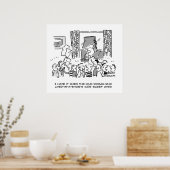 Alte Frau, die in einem Schuhkinderleepover lebte Poster (Küche)