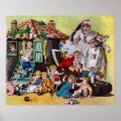 Alte Frau, die in einem Schuhwerk lebte Poster (Vorne)