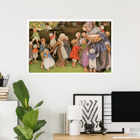 Alte Frau im Schuh Poster (Heimbüro)