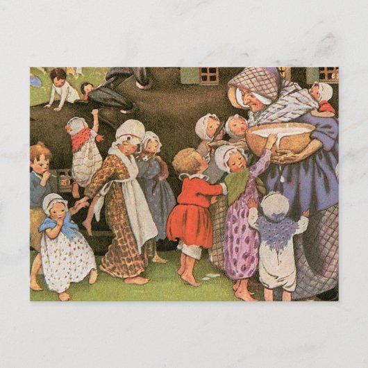 Alte Frau im Schuh Postkarte (Vorderseite)