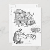 Alte Frau lebt im Rhym des Schuhs Kinderzimmer Postkarte (Vorne/Hinten)