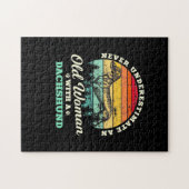 Alte Frau mit Dackel Puzzle (Horizontal)