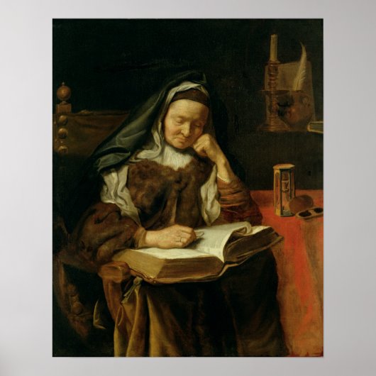 Alte Frau schlafen Poster (Vorne)