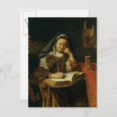 Alte Frau schlafen Postkarte (Vorne/Hinten)