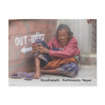 Alte Frau von Boudha