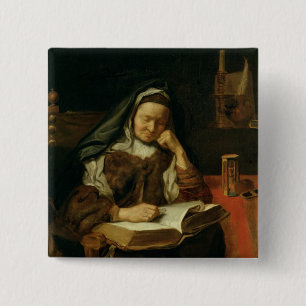 Alte Frauen-Schlafen Button