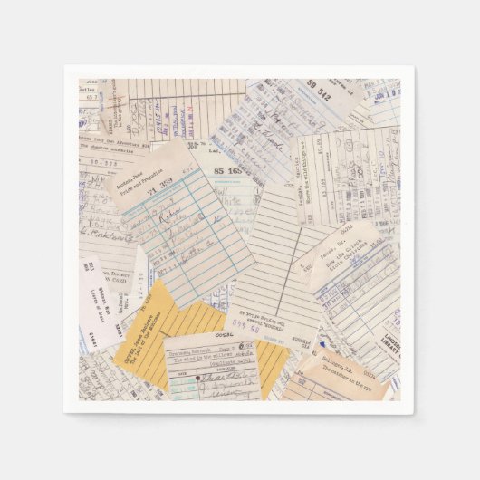 Alte Freunde Bibliotheksausweis Serviette (Vorderseite)