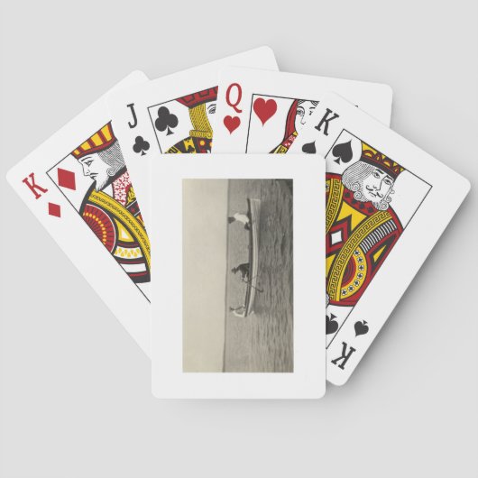 Alte Freunde des antiken Stils, die Karten spielen Spielkarten (Rückseite)