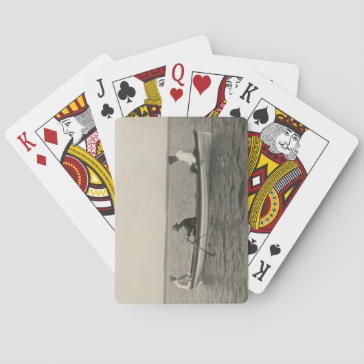 Alte Freunde des antiken Stils, die Karten spielen Spielkarten (Rückseite)