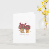 Alte Freunde Vögel Vermisst Sie Karte (Gelbe Blume)