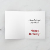 Alte Furz-Geburtstags-Karte Karte (Innenseite)