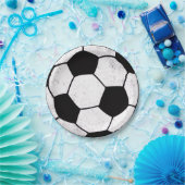 Alte Fußballplatz-Ästhetik im Grafikstil Pappteller (Party)