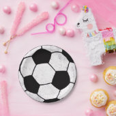 Alte Fußballplatz-Ästhetik im Grafikstil Pappteller (Party)