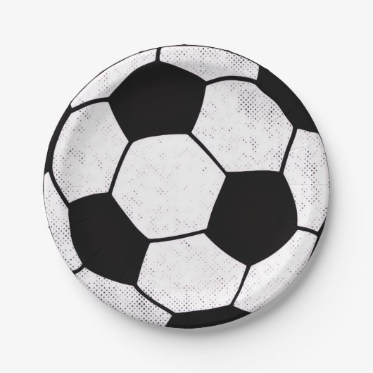Alte Fußballplatz-Ästhetik im Grafikstil Pappteller (Vorderseite)