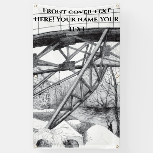 Alte Fußbrücke Pencilart Banner (Vertikal)