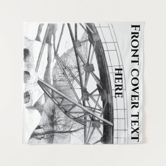 Alte Fußbrücke Pencilart Wandteppich (Vorderseite (Horizontal))