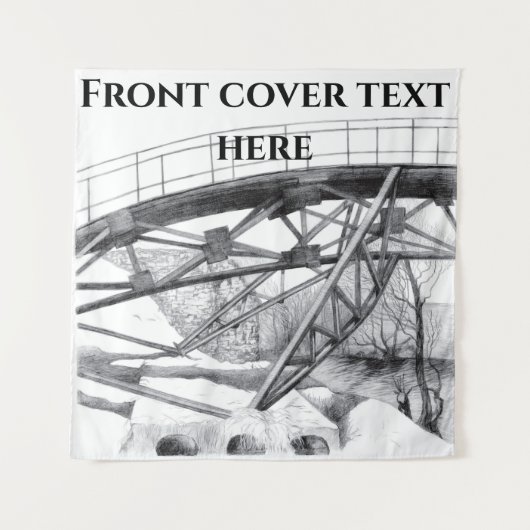 Alte Fußbrücke Pencilart Wandteppich (Vorderseite)