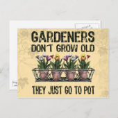 Alte Gärtner Postkarte (Vorne/Hinten)