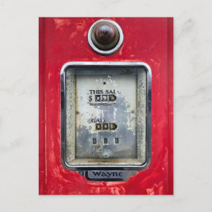 Alte Gaspumpe Postkarte