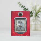 Alte Gaspumpe Postkarte (Stehend Vorderseite)