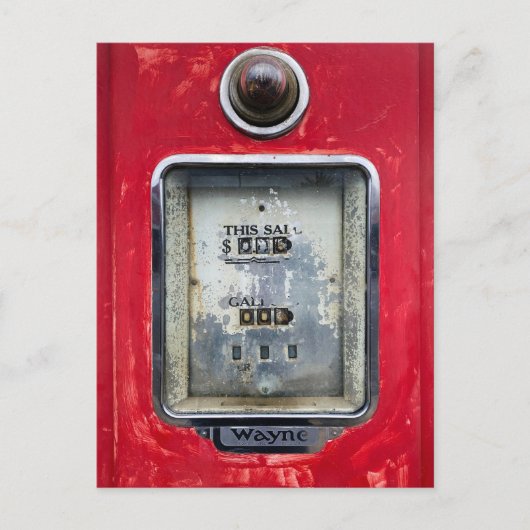 Alte Gaspumpe Postkarte (Vorderseite)