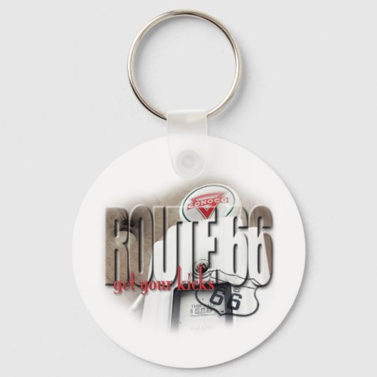 Alte Gaspumpe - Route 66 Schlüsselanhänger (Vorderseite)