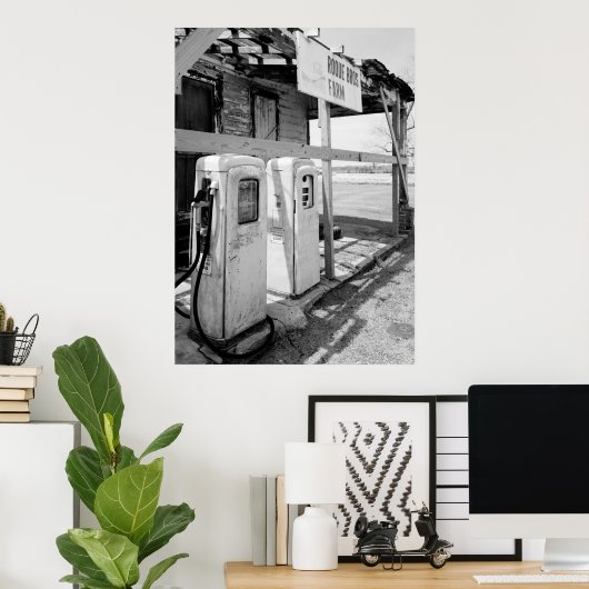 Alte Gaspumpen Poster (Heimbüro)