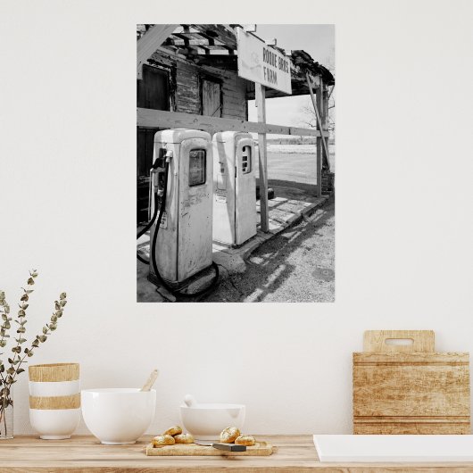 Alte Gaspumpen Poster (Küche)
