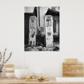 Alte Gaspumpen Poster (Küche)