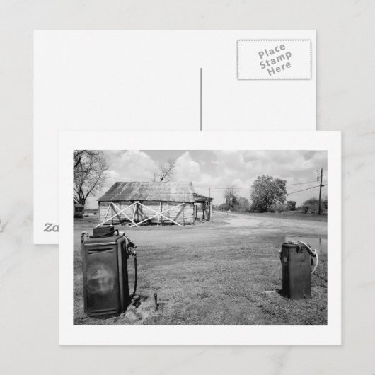 Alte Gaspumpen Postkarte (Vorne/Hinten)