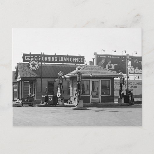 Alte Gasstation, 1920er Postkarte (Vorderseite)
