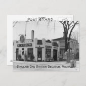 Alte Gasstation in Michigan Postkarte (Vorne/Hinten)
