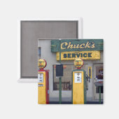 Alte Gasstation Magnet (Vorderseite/Rückseite)